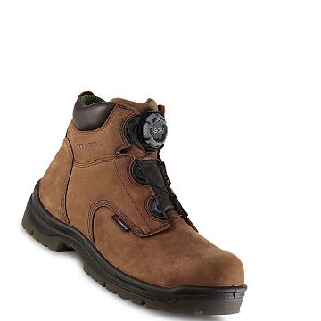 Red Wing King Toe® 6-inch CSA Safety Toe Men's Waterproof Boots Brown | ZA 56OKI